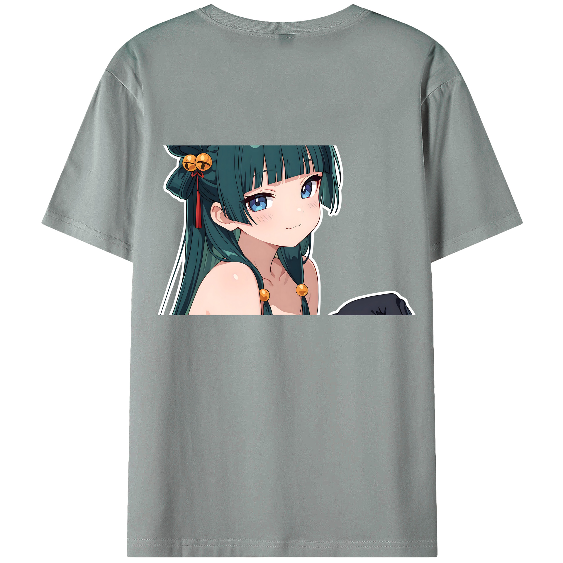 （画像用） 薬屋のひとりごと The Apothecary Diaries 綿100％ メンズ半袖Tシャツ（バックプリント） 通気性